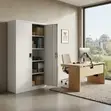 Grey Office Document Cabinet with Two Lockable Doors - 2