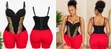 Women's Black Floral Corset Top - 2