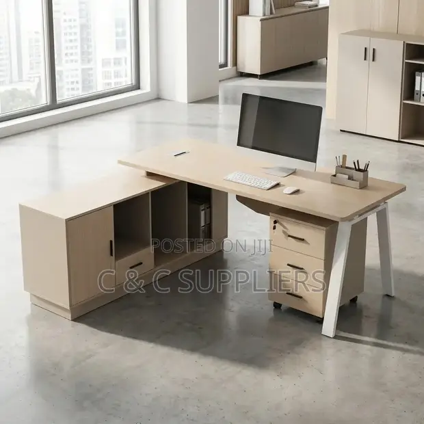 Imported C&C Executive Desk with Extension - 1