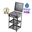 Nunix 4-Burner Gas Stove with Storage Shelves - 2