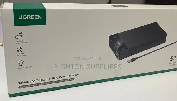 UGREEN 3.5" USB 3.0 to SATA Hard Drive Enclosure - 1