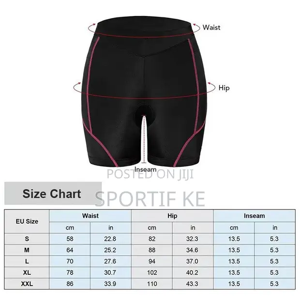 Women's High-Waist Padded Cycling Shorts - 1