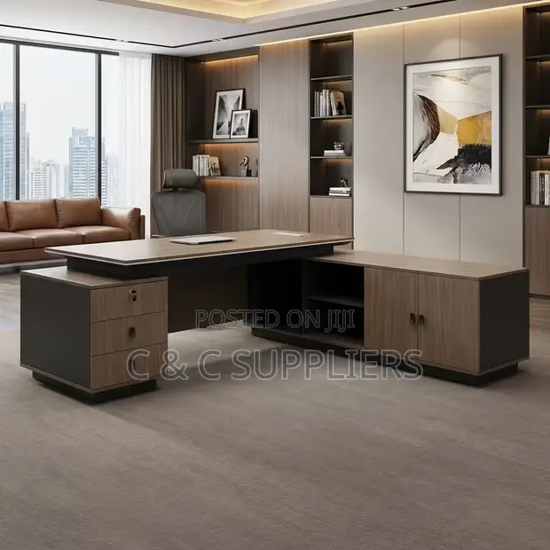 Imported L-Shaped Manager's Desk - 2400mm - 1