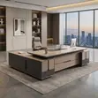 Imported L-Shaped Manager's Desk - 2400mm - 2