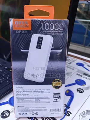 20,000mAh Power Bank with Built-in Cables