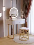 LED Bedroom Dressing Table with Storage Drawers - 1