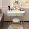 LED Bedroom Dressing Table with Storage Drawers - 5