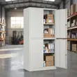 4-Door Steel File Cabinet - White - 4
