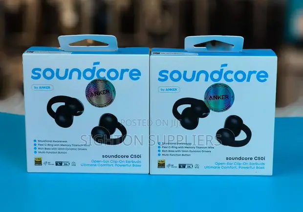 Anker Soundcore C50i Vipuli vya Masikioni vya Open-Ear vya Klipu - 1