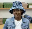 Distressed Denim Bucket Hat - Blue Camouflage - 4
