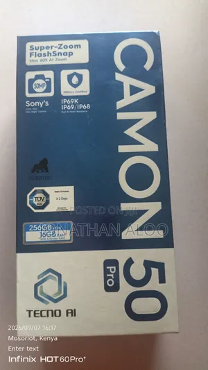 New Tecno Camon 50 Pro 256GB Blue