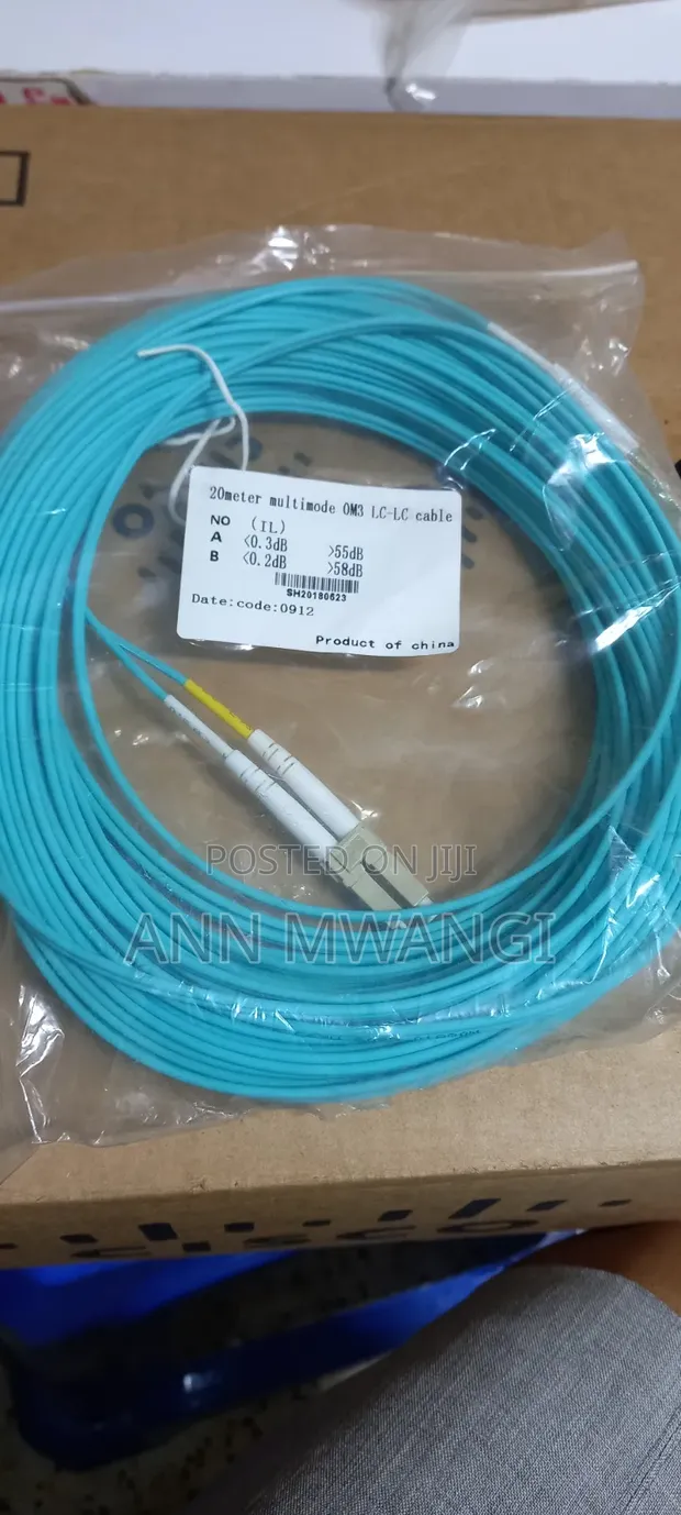 20m Multimode OM3 LC-LC Network Cable - 1