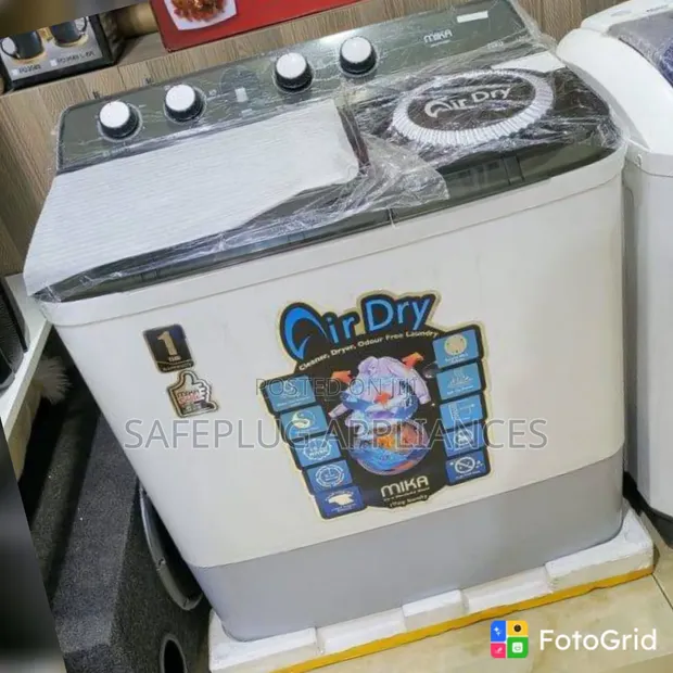 10KG Twin Tub Washing Machine - Mika Semi-Automatic Washer Spinner - 1