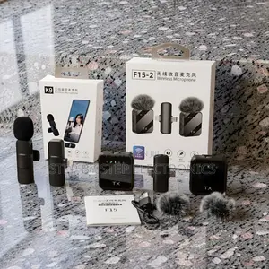 F15-2 Wireless Lavalier Microphone 2TX Set for Phones