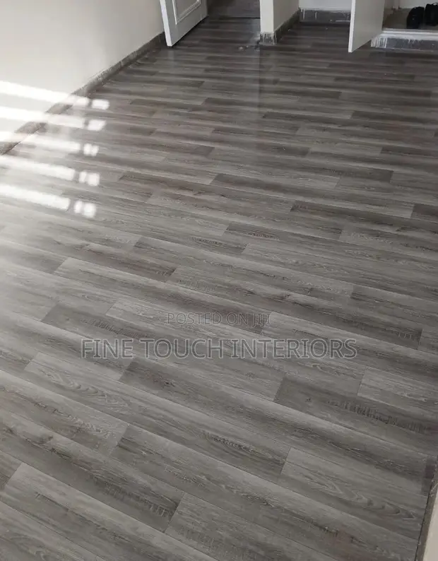 Vinyl Mkeka Wa Mbao - Natural Wood Design Rug - 1