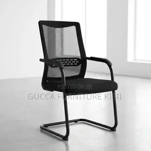 Office Mesh Cantilever Conference Chair - Black