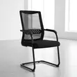 Office Mesh Cantilever Conference Chair - Black - 1