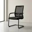 Office Mesh Cantilever Conference Chair - Black - 4