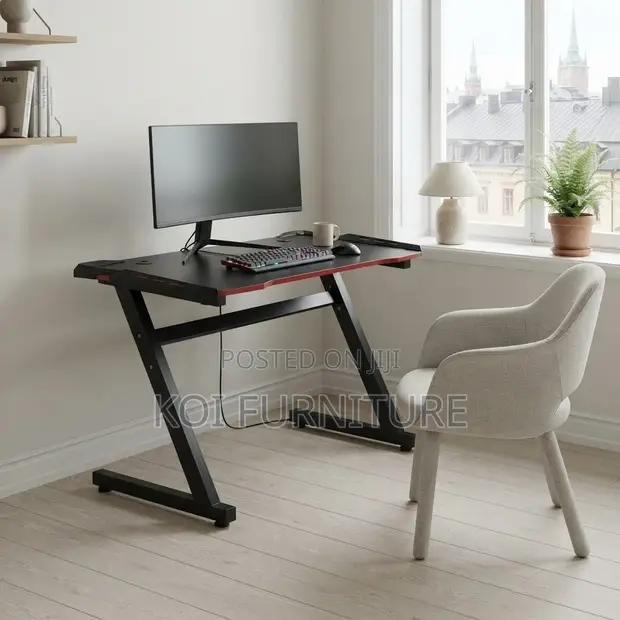 Ergonomic Gaming & Office Desk - Black - 1