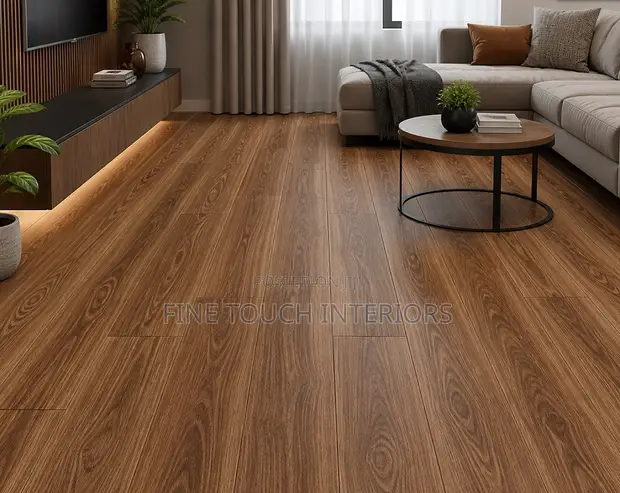 Home Office Vinyl Carpets - Natural Wood Design - 1