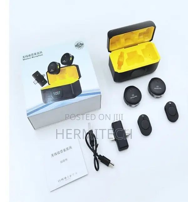 K31Pro Collar Clip Button Microphone with Charging Case - 1