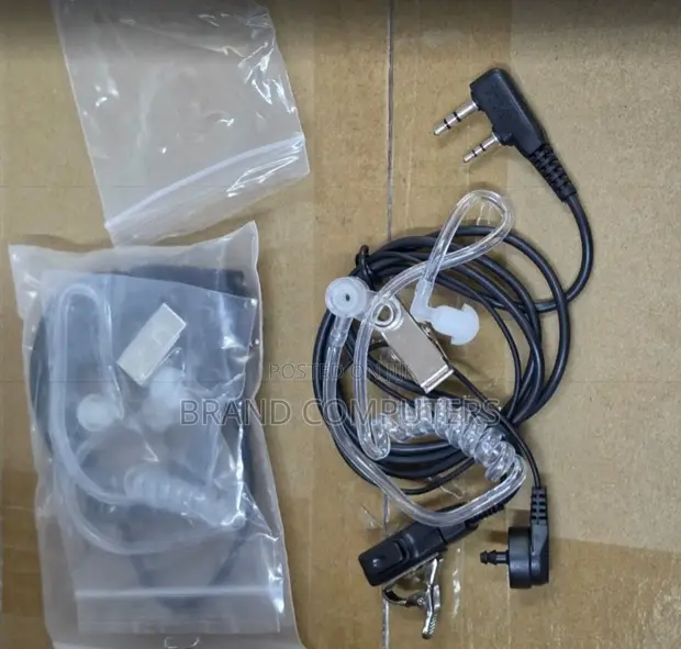 2-Pin FBI Air Tube Earpiece with Mic PTT - 1