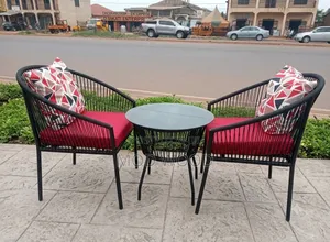 Rattan Bistro Set - Black, Brand New