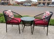 Rattan Bistro Set - Black, Brand New - 1