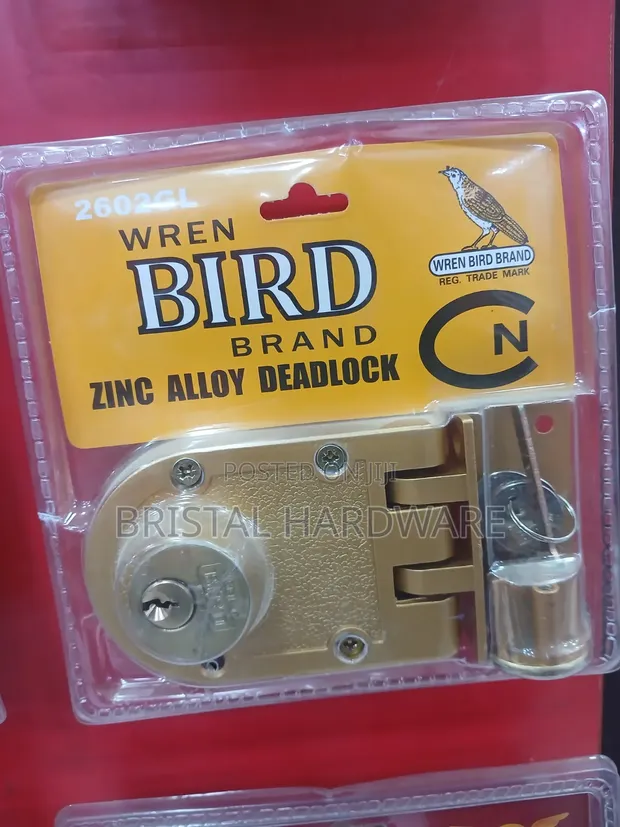 Wren Bird Zinc Alloy Deadlock (Model 2602CL) - Gold - 1