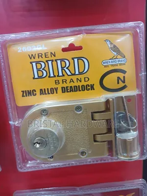 Wren Bird Zinc Alloy Deadlock (Model 2602CL) - Gold