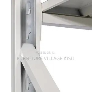4-Tier White Warehouse Shelf
