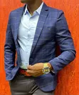 Checked Men's Blazers - 1