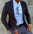 Checked Men's Blazers - 3