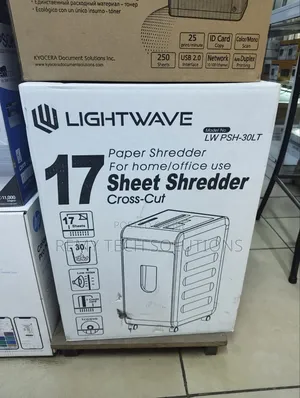 Lightwave 17 Sheets Cross-Cut Paper Shredder, 30L