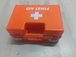 Sanduku la Dawa za Kwanza za Rangi ya Chungwa na Msalaba Mweupe - Nyumbani, Ofisi, Gari