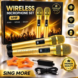 Professional Wireless Microphone Set (2 Mics + Receiver)
