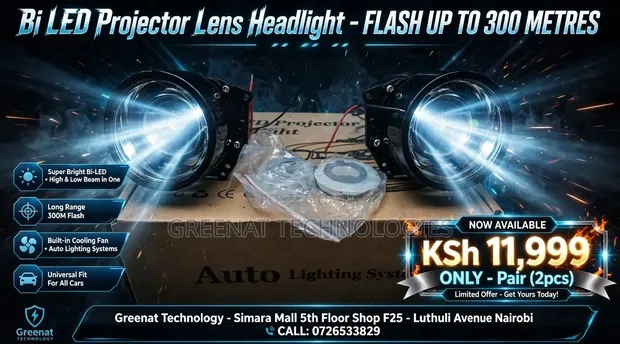 Universal Bi-LED Projector Lens Headlight/Fog Light (300m Range) - 1