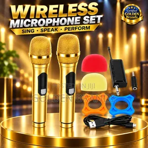 Dual UHF Wireless Microphone Set (2 Mics)