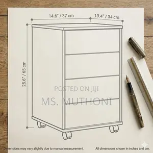 Mobile Lockable Filing Cabinet with Wheels