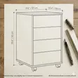 Mobile Lockable Filing Cabinet with Wheels - 1