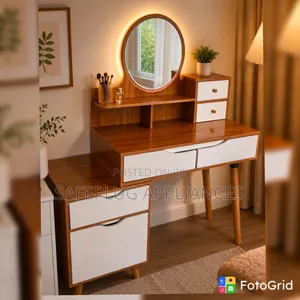 Large Vanity Dressing Table with LED Lights