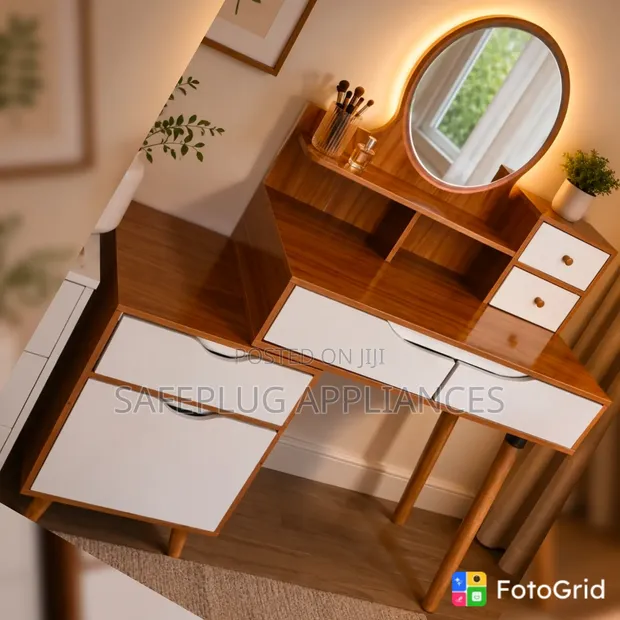 Executive Dressing Table with LED Mirror - 1
