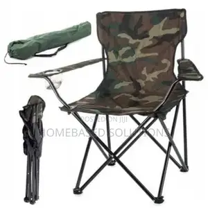 Foldable Waterproof Canvas Camping Chair with Armrest