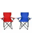 Foldable Waterproof Canvas Camping Chair with Armrest - 2