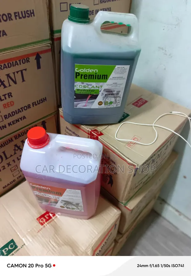 5L Jerrycan Engine Antifreeze Cooling Fluid (Red/Green) - 1