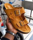 Clarks Brown Leather Sandals - 2