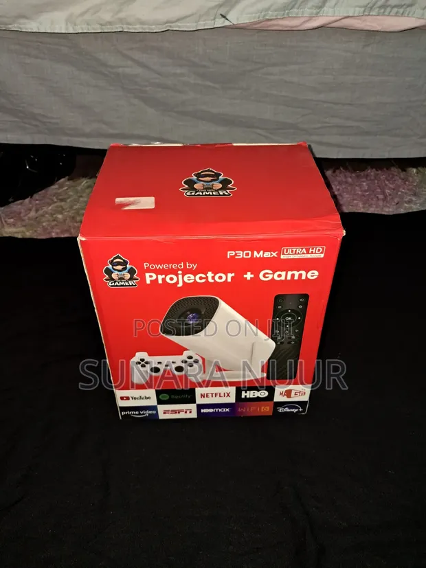 P30 Max Ultra HD Projector with Game Console - 1
