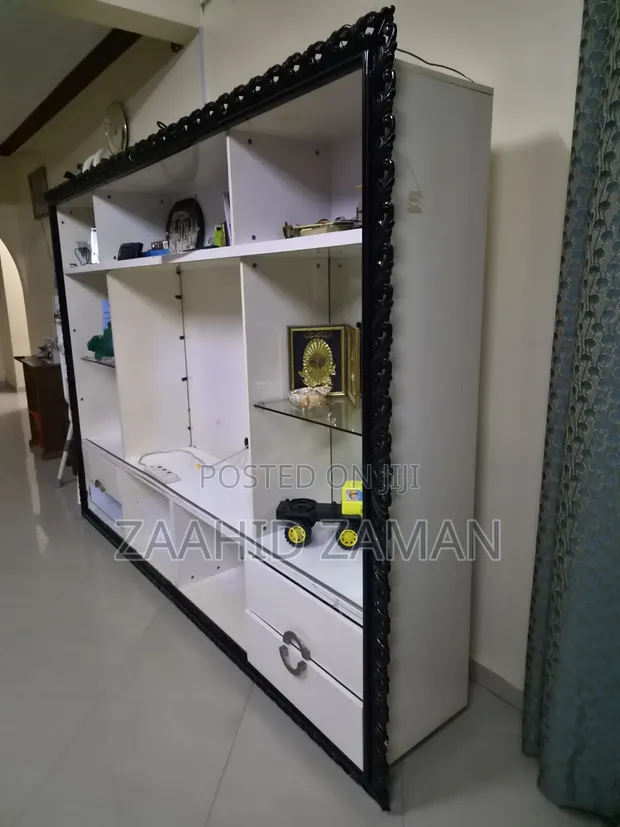 Used TV Cabinet with Shelves and Drawers - 1