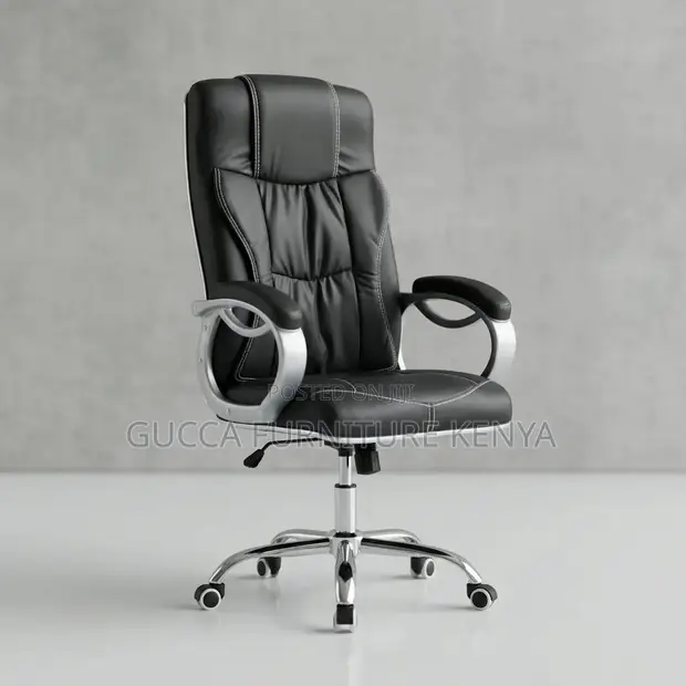 Leather Adjustable Computer Chair - Brand New - 1