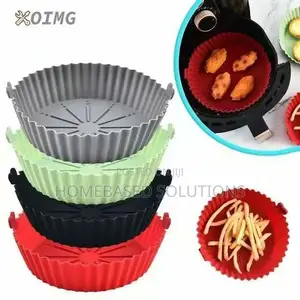 Round Silicone Air Fryer Liner with Handles